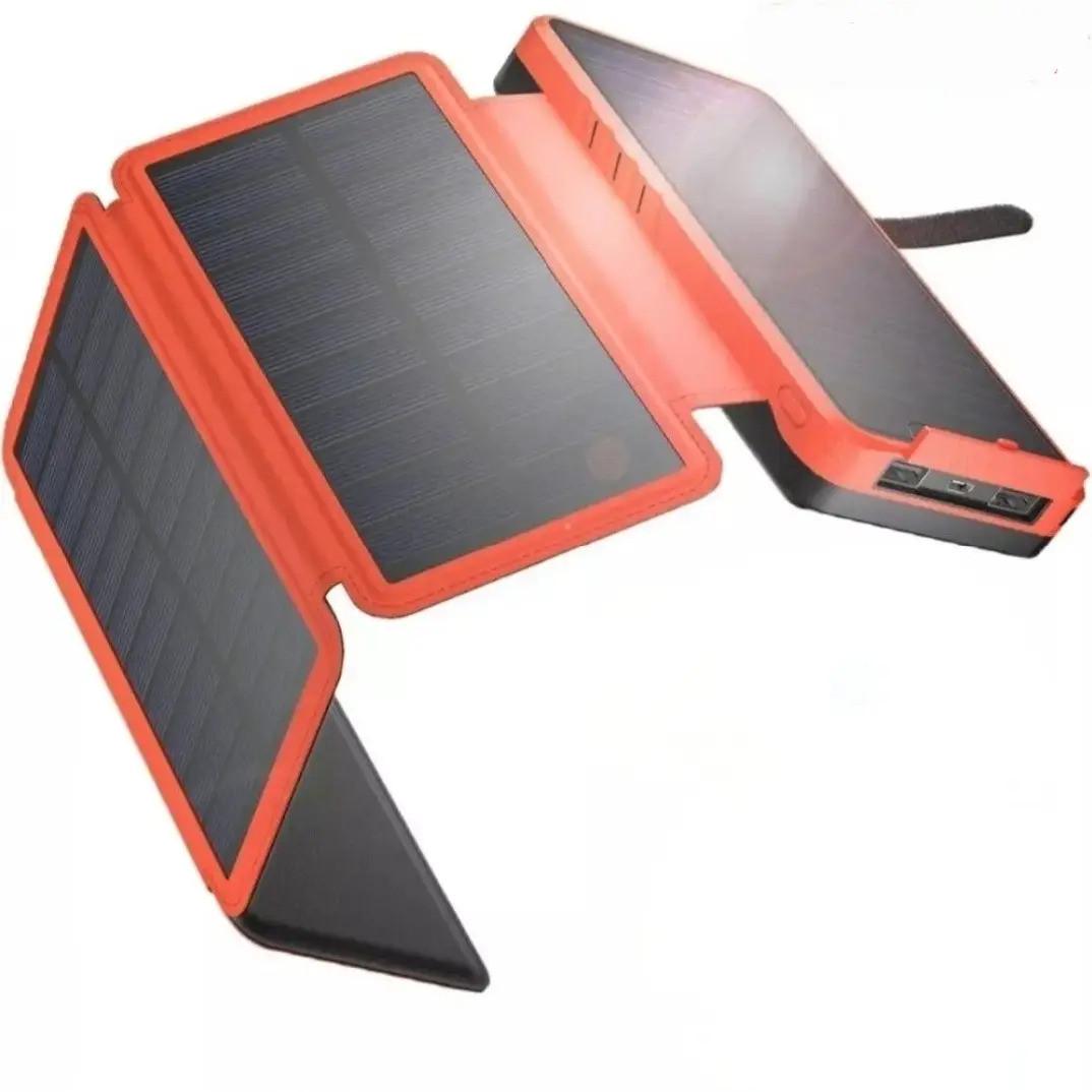 Повербанк сонячний iBattery YD-820S з додатковими панелями та ліхтариком 26800 mAh Orange