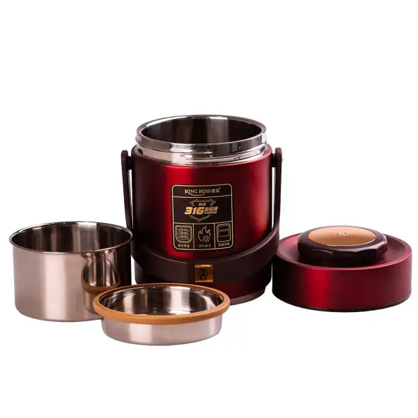 Термос для еды King Boss с двумя металлическими контейнерами из нержавеющей стали 1,5 л Красный (147-107-HP156R) - фото 4 Термос для еды King Boss с двумя металлическими контейнерами из нержавеющей стали 1,5 л Красный (147-107-HP156R) - фото 4