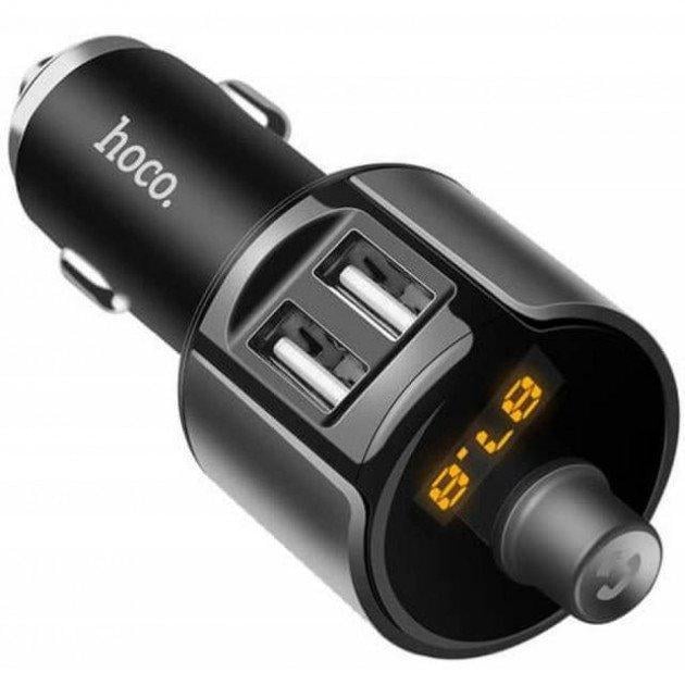 FM-трансміттер HOCO E19 Bluetooth Black (000022642) - фото 1