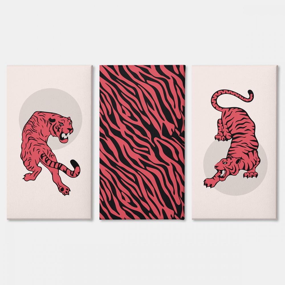 Картина модульная Malevich Store Tigers dance из трех частей 96x60 см (MK311606)