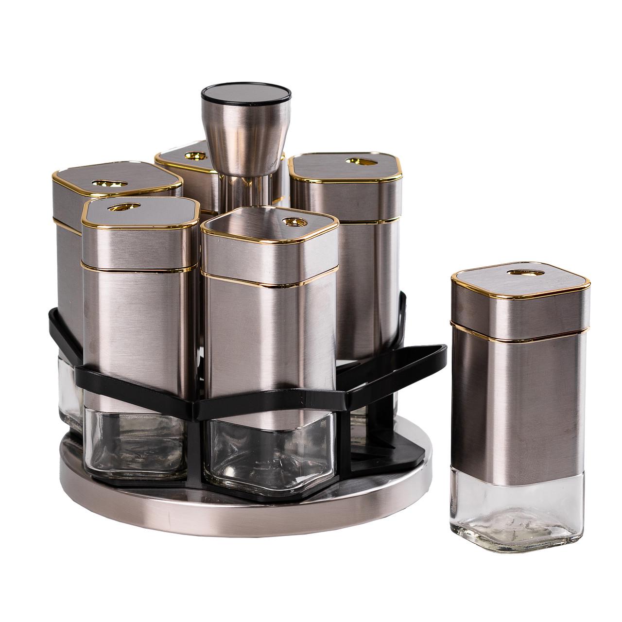Набор для специй на подставке 120 мл 6 предметов (3670)