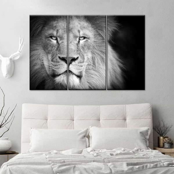 Модульная картина KIL Art Взгляд царя из трех частей 128x81 см (M3_L_116)