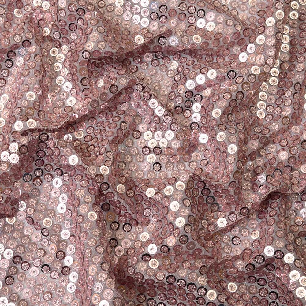 Ткань пайетка Ариадная Пудра (16505)