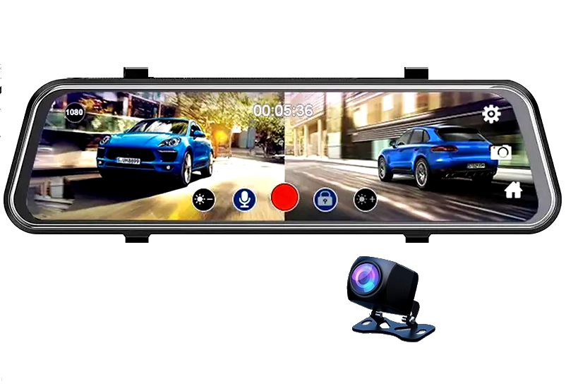 Видеорегистратор-зеркало сенсорный DVR A20 4G 9.6" с камерой заднего вида (22825213)