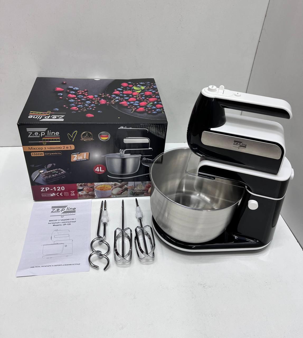 Міксер Zepline ZP-120 із металевою чашею 4 л 1500 Вт - фото 4