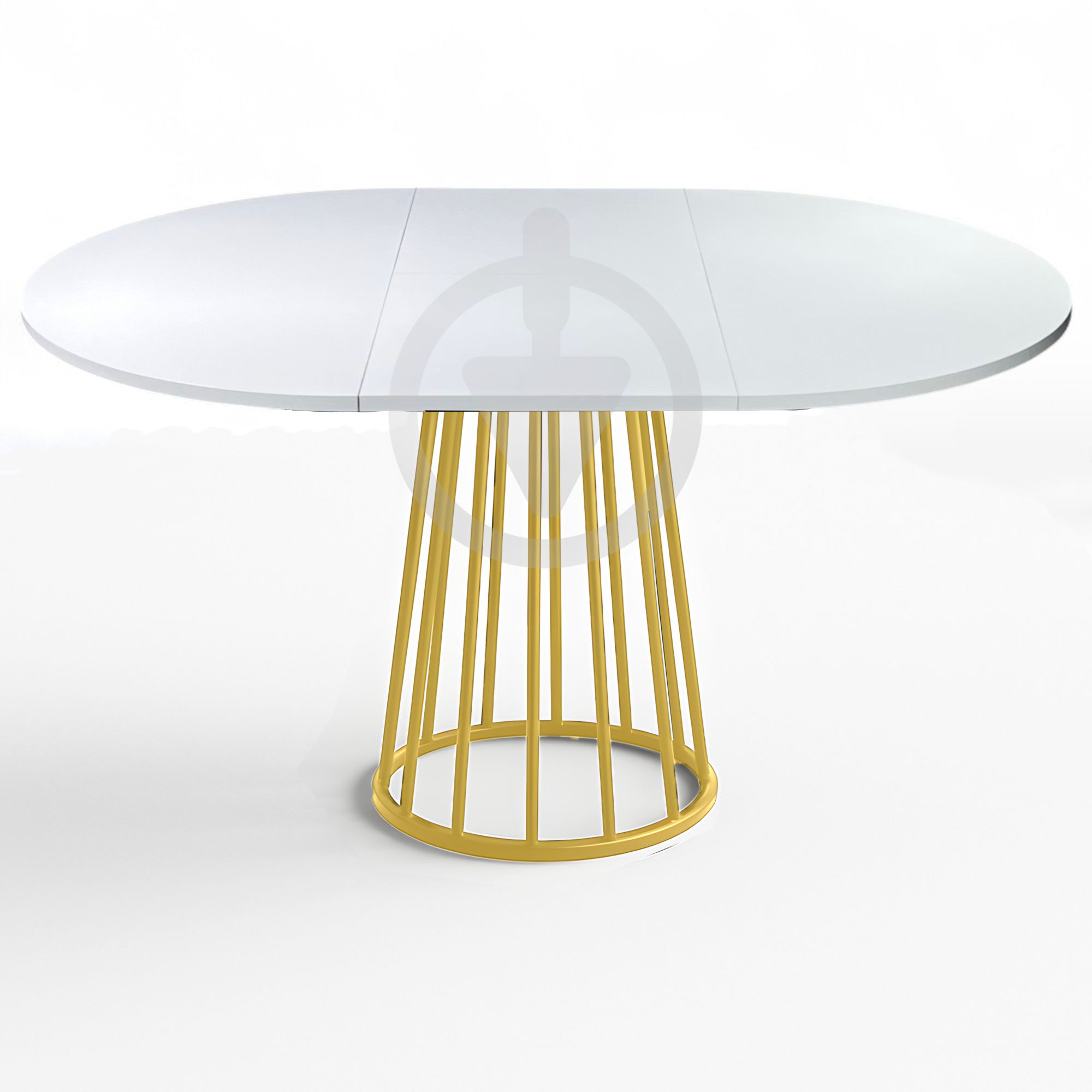 Стол кухонный раскладной RoMax Elegant Slide 80x80/110x80 см Loft Белая Аляска/Золотой - фото 2 Стол кухонный раскладной RoMax Elegant Slide 80x80/110x80 см Loft Белая Аляска/Золотой - фото 2