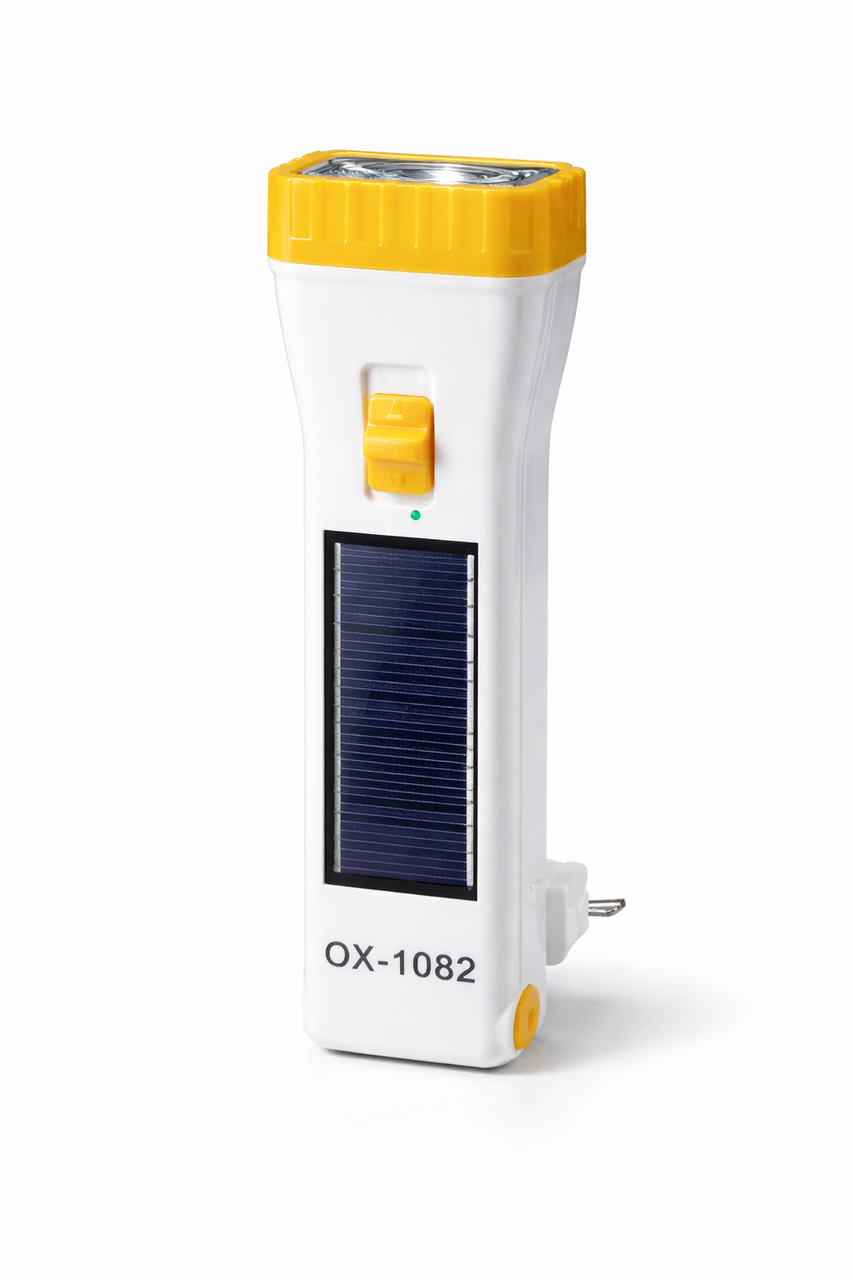 Фонарь OX1082 LED аккумуляторный светодиодный солнечная зарядка/от сети (1728328436)