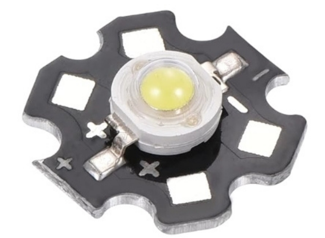 Світлодіод 3W 6500K 3,4 V 700 мА на тепловідводі Зірочка для освітлення Біле світло (66)