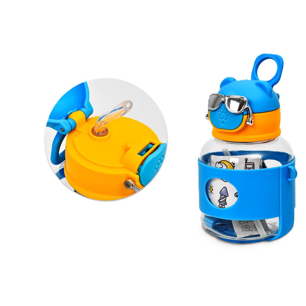 Бутылка-поилка детская Stenson R93492 пластиковая с трубочкой/ремешком 500 мл (606378) - фото 2 Бутылка-поилка детская Stenson R93492 пластиковая с трубочкой/ремешком 500 мл (606378) - фото 2