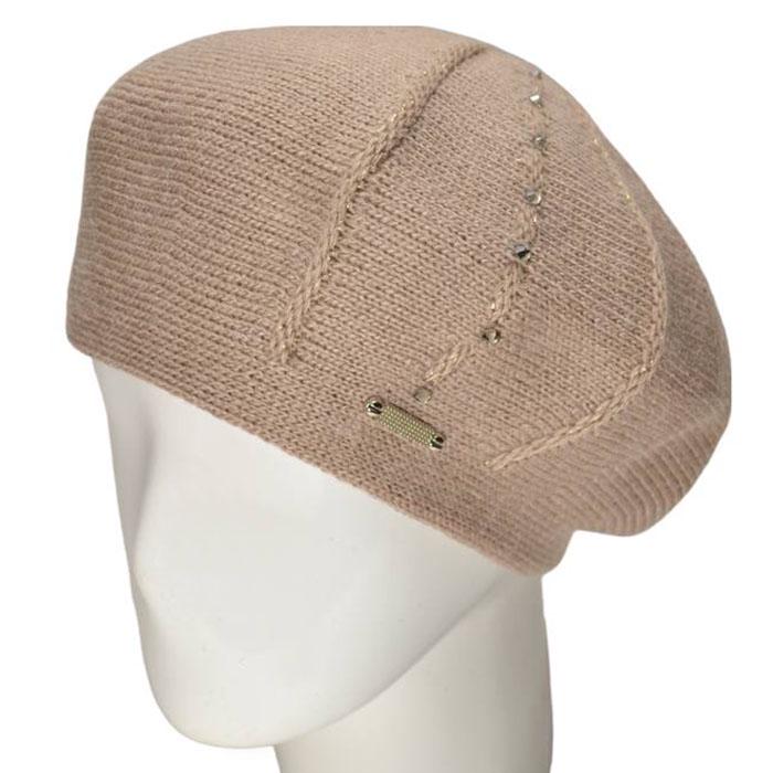 Берет женский Lirus Монако двойной шерстяной Светло-бежевый (87229)
