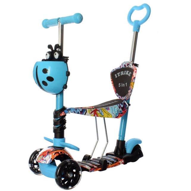 Самокат iTrike JR 3-058-I Голубой (233613) Самокат iTrike JR 3-058-I Голубой (233613)