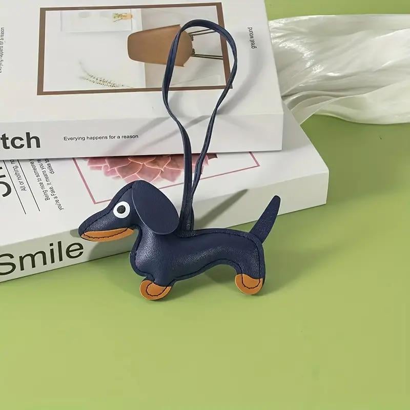 Брелок-підвіска в стилі Hermes Такса на сумку косметичку пенал Синій - фото 2