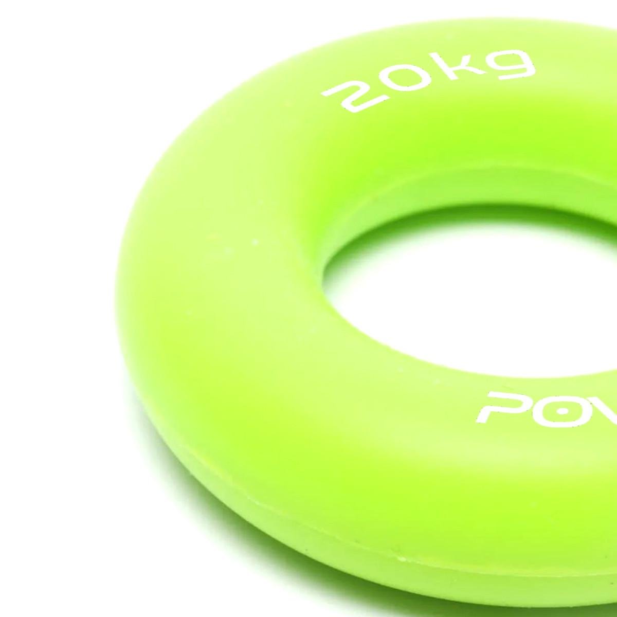 Еспандер кистьовий силіконовий PowerPlay PP-4324 Hand Grip Ring Medium 20 кг Зелений (PP_4324_20kg) - фото 4