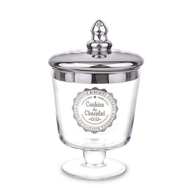 Емкость стеклянная Flora на ножке с крышкой (34239)