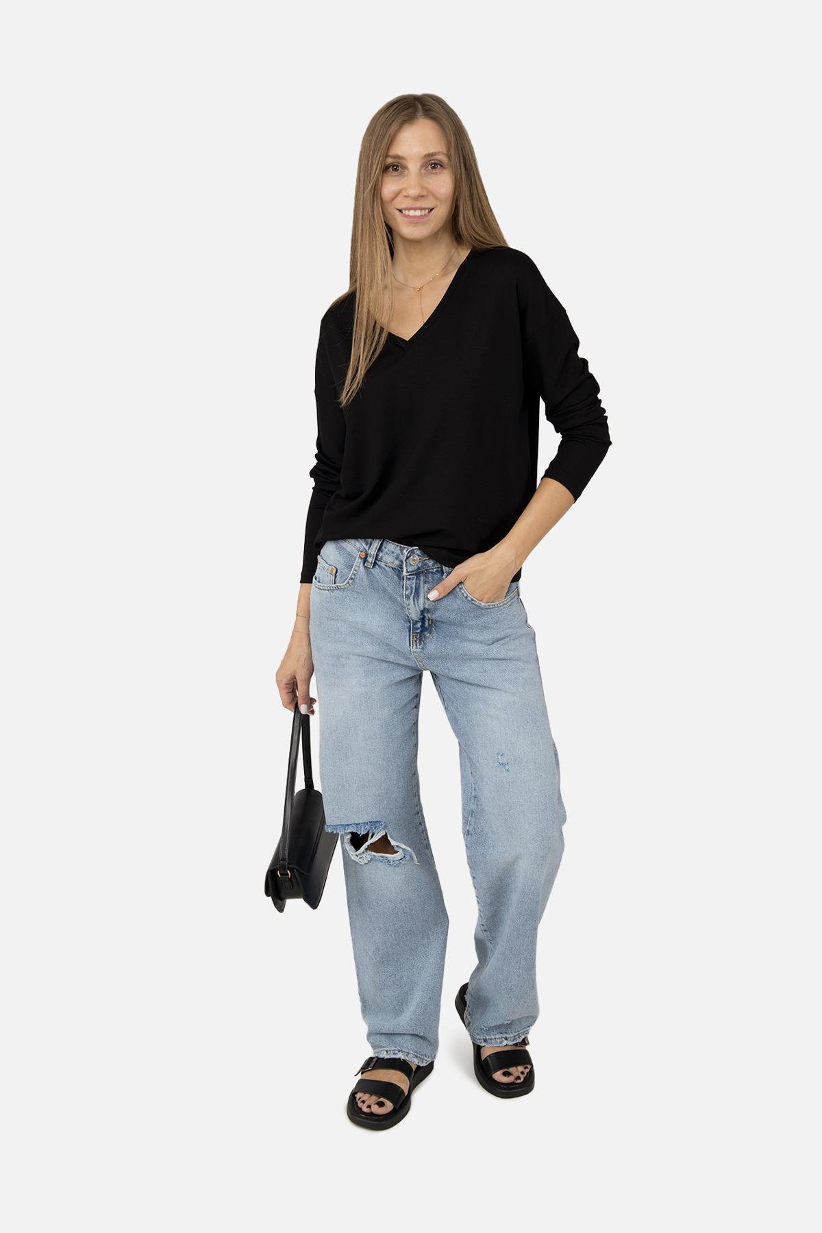 Пуловер женский р. 46 Черный (SKT001007295)