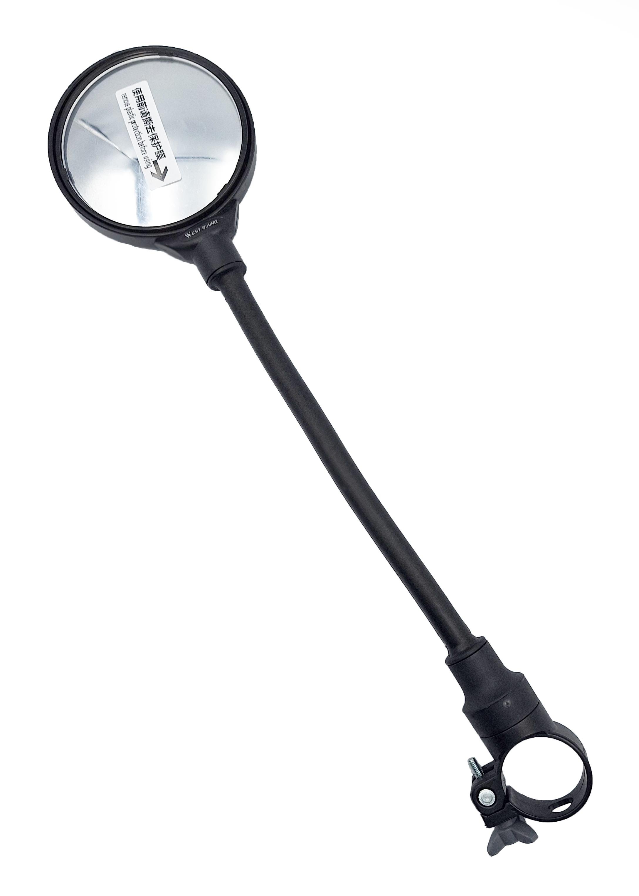 Дзеркало для велосипеда West Biking YP0720019 на кермо кругле гнучке 37,5x9 см Чорний (G0001268) - фото 2 Дзеркало для велосипеда West Biking YP0720019 на кермо кругле гнучке 37,5x9 см Чорний (G0001268) - фото 2