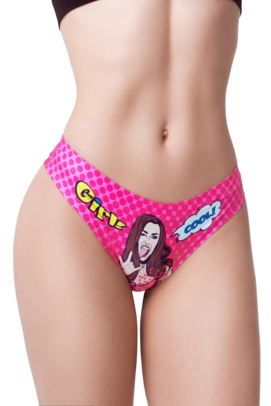 Трусики жіночі Mememe стрінг з яскравим принтом S Різнокольоровий (84228-59817-80)