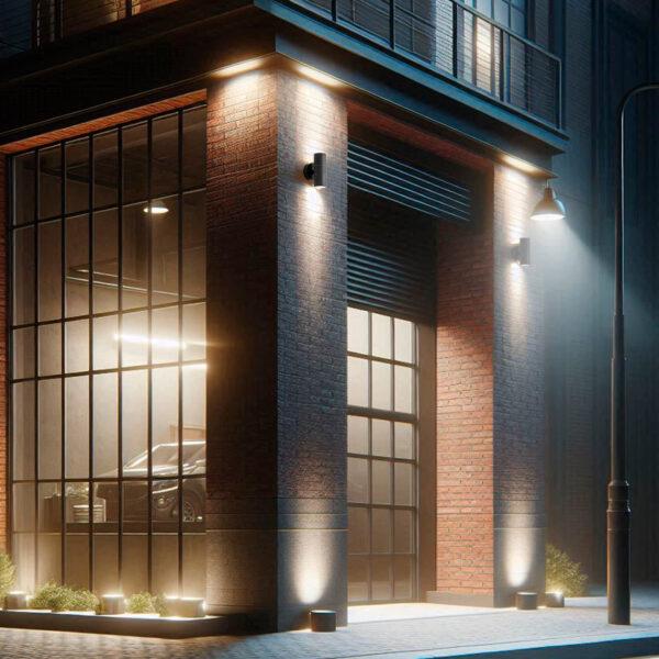 Светильник уличный настенный Eurolamp для ламп LED 2xGU10 Черный (26137699) - фото 4