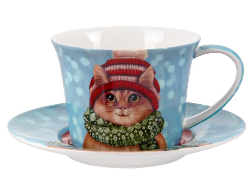 Чашка чайна порцелянова з блюдцем Lefard Різдво 924-656 220 мл - фото 1 Чашка чайна порцелянова з блюдцем Lefard Різдво 924-656 220 мл - фото 1