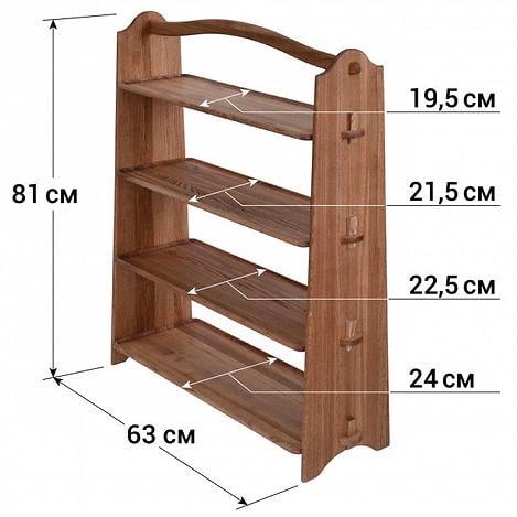 Полка настольная Wood Wedge 81х63х2 см Ясень (100041) - фото 5