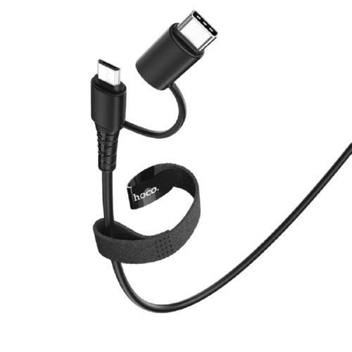 Кабель Hoco Combo Micro USB/Type-C 2в1 X54 1 м 2,4A Black - фото 2