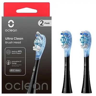 Насадки для зубної щітки Oclean Ultra Clean Brush Head for On SE Air X F1 UC02 B02 2 шт. Black