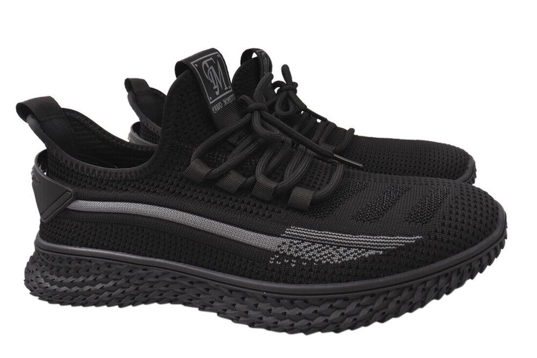 Кроссовки мужские Brooman из текстиля на низком ходу р. 40 Черный (853-21LK)