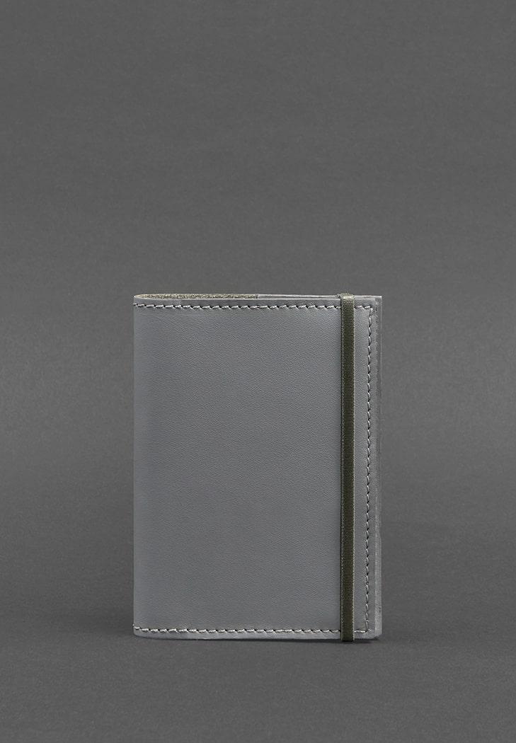 Обкладинка шкіряна для паспорта 1.0 Сірий (A-027398)