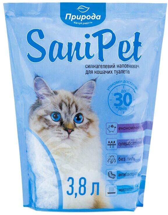 Наповнювач для котячого туалету Природа Sani Pet силікагелевий 3,8 л (4823082402663)