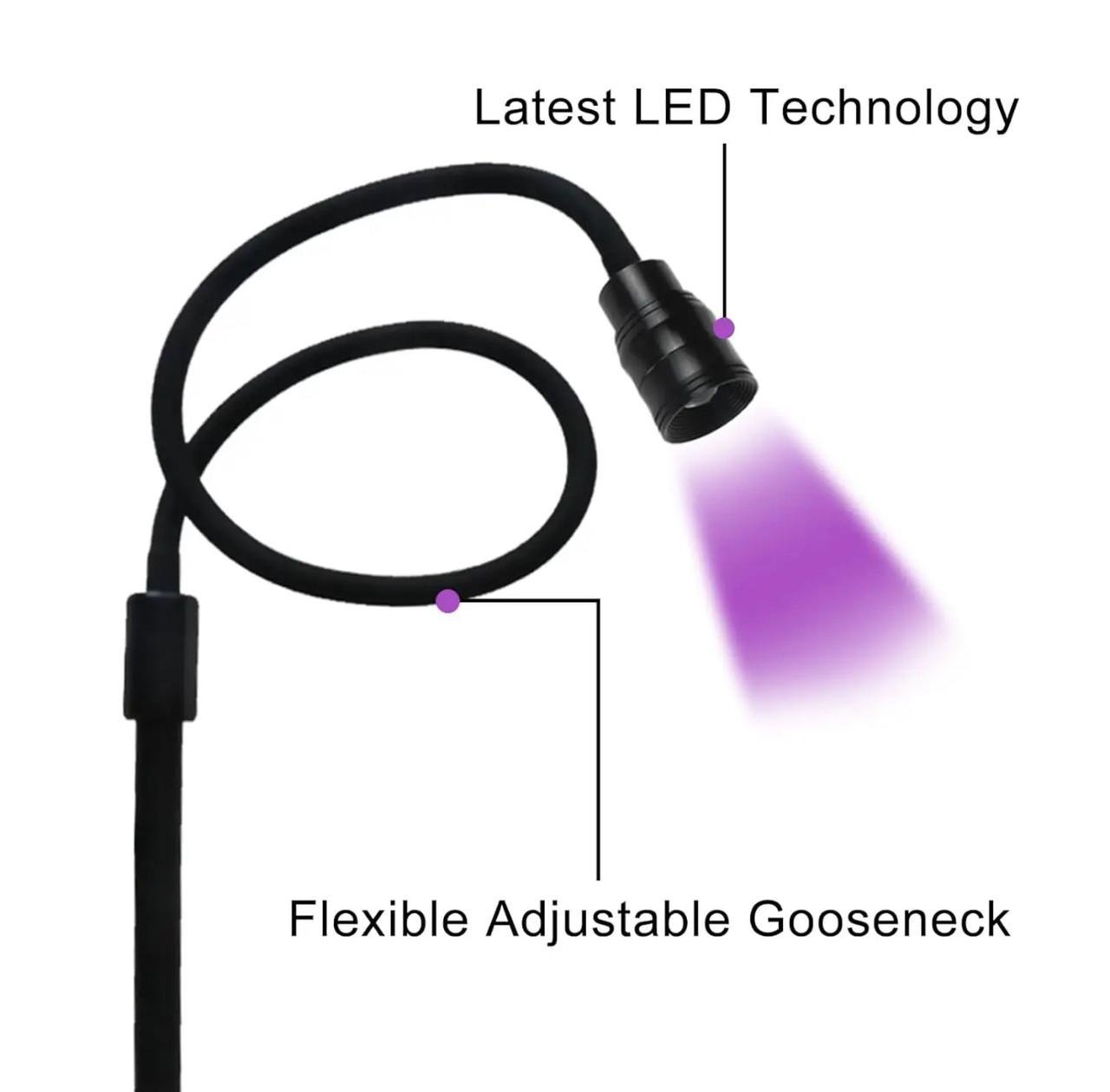 Лампа гибкая напольная UV-5 для сушки ногтей и наращивание ресниц 5 Вт Черный - фото 2 Лампа гибкая напольная UV-5 для сушки ногтей и наращивание ресниц 5 Вт Черный - фото 2