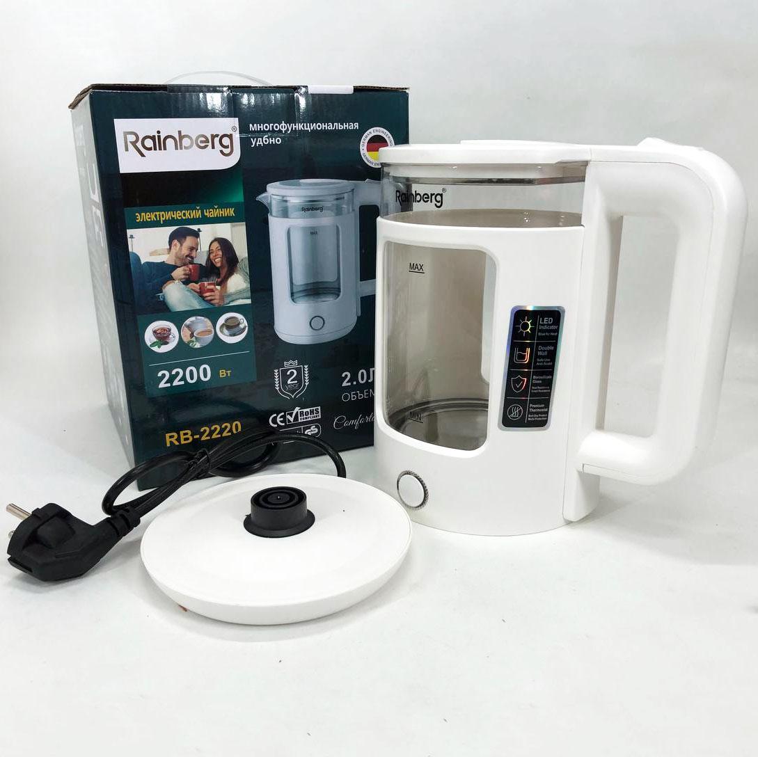 Електрочайник Rainberg RB-2220 2200 Вт 2 л Білий (266166) - фото 4 Електрочайник Rainberg RB-2220 2200 Вт 2 л Білий (266166) - фото 4