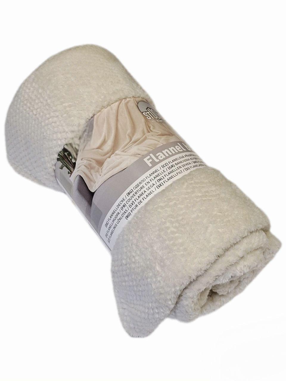 Плед флисовый Flannel Blanket 140х180 см Кремовый (2315)