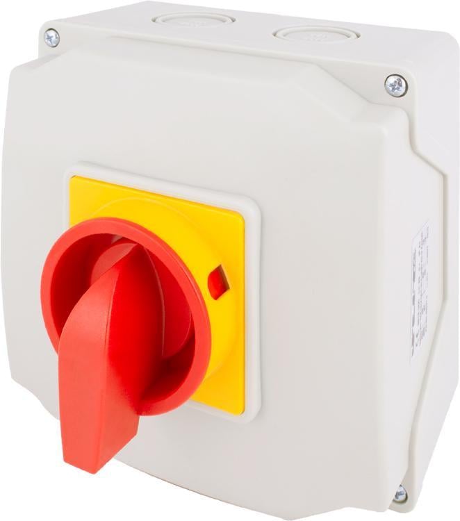 Перемикач пакетний E.NEXT LK63/2.211-ОК/45 0-1 3P 63A 400V у корпусі (8818-200)