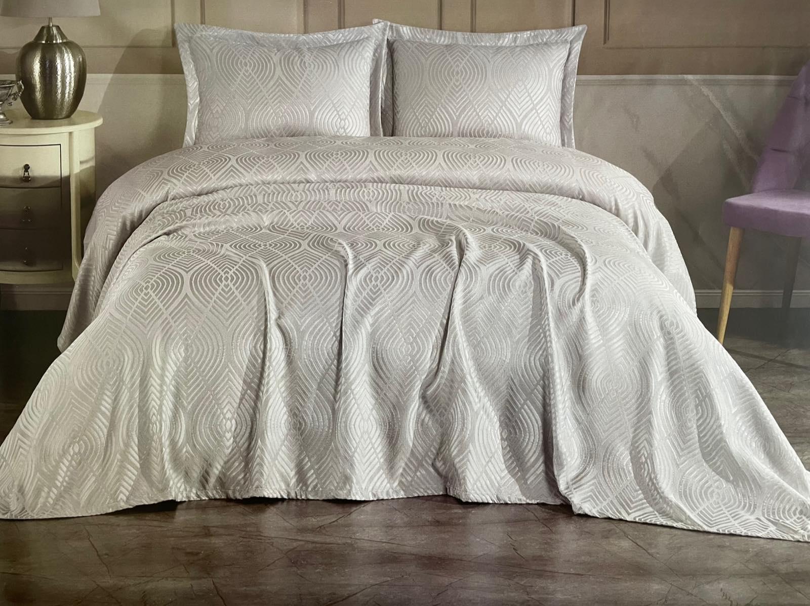 Покривало Moda Box Serena 230х210 см с наволочками Gri 1 (CN37874) - фото 2 Покривало Moda Box Serena 230х210 см с наволочками Gri 1 (CN37874) - фото 2