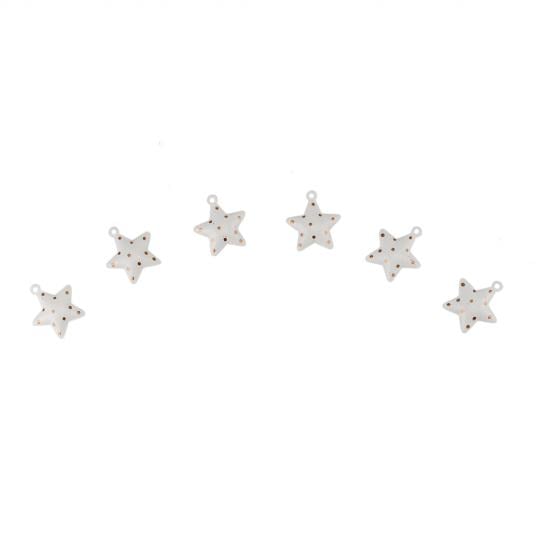 Комплект елочных игрушек Снежные звездочки 6 шт. (014NY)