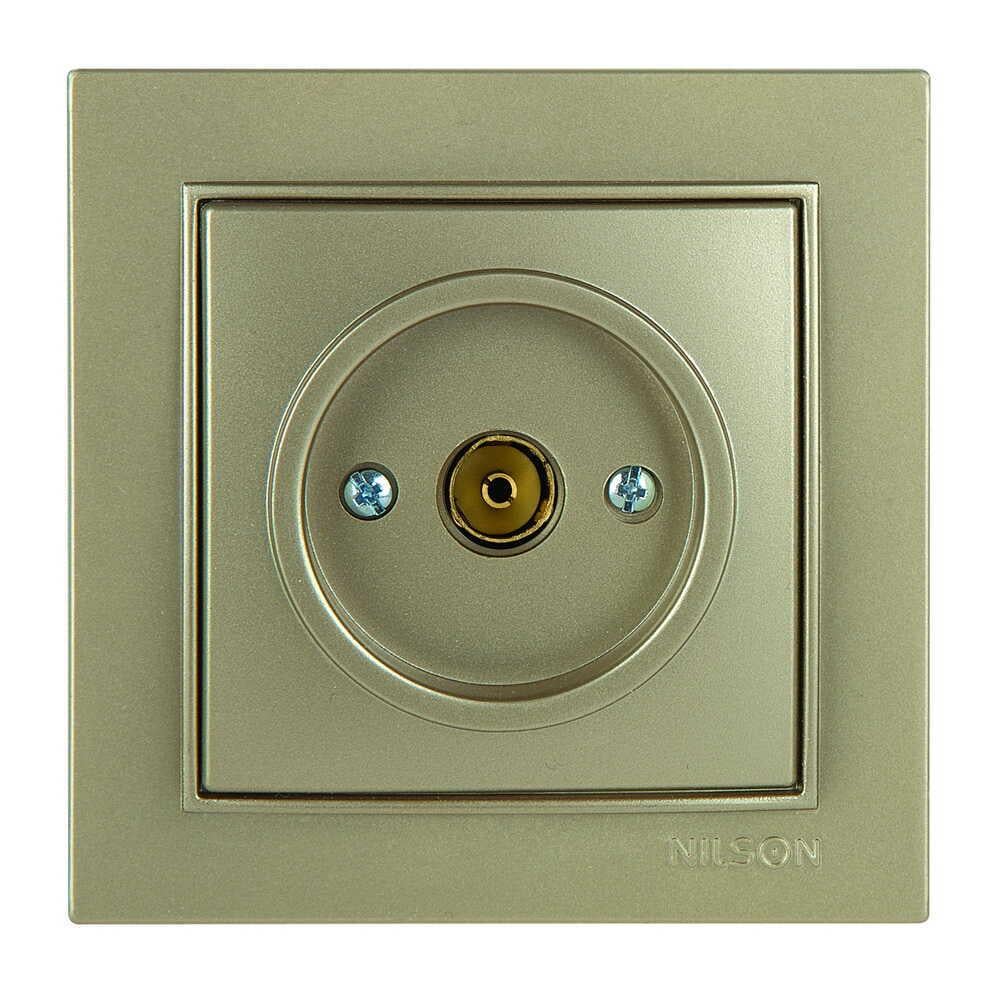 Розетка Nilson Thor TV кінцева Золотий (27151029)