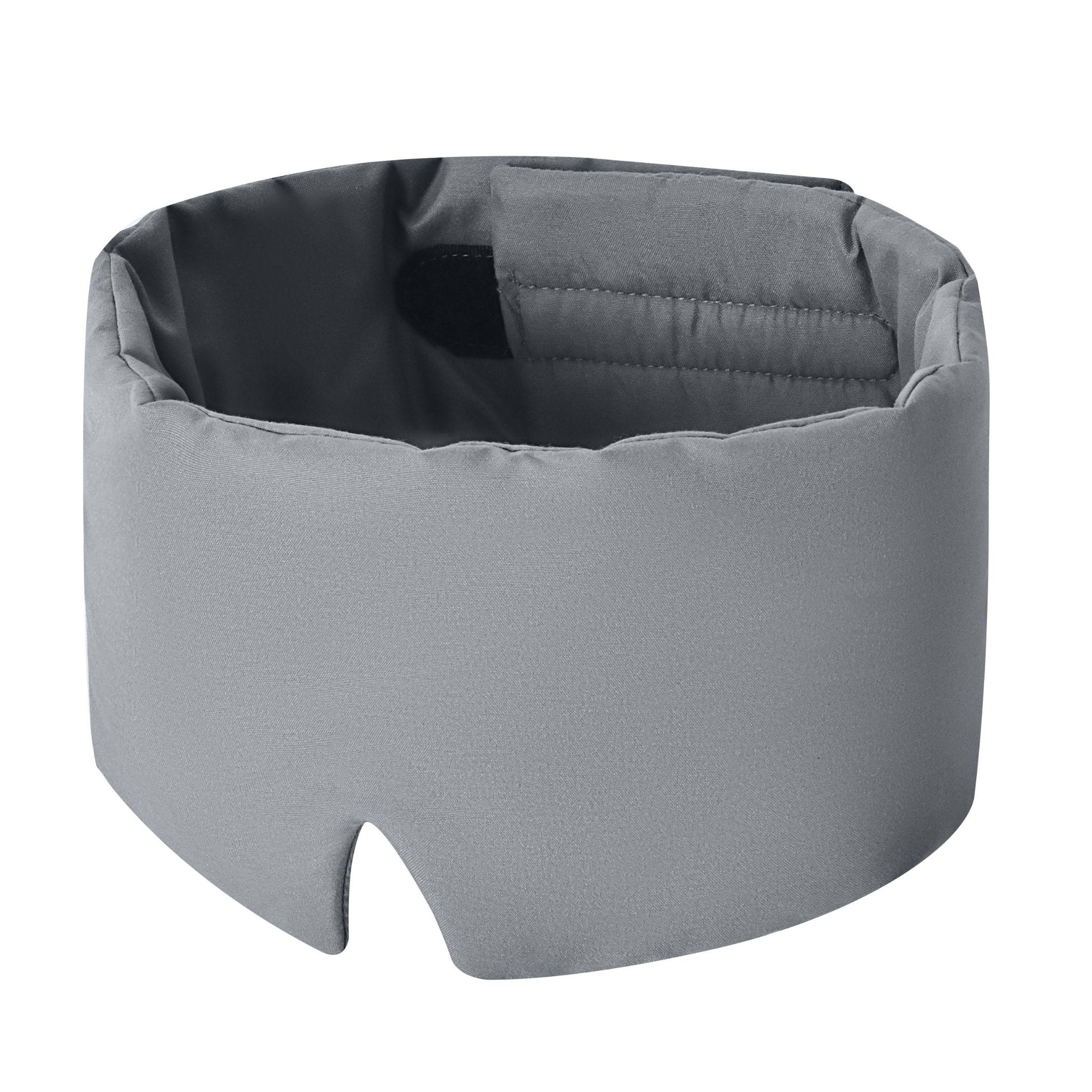 Маска для сну мікрофібра з липучкою 12х68 см Сірий (26251)