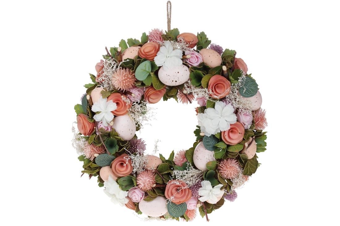 Декоративный пасхальный венок 32 см (743-824)