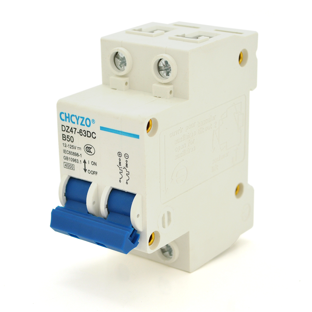 Автоматический выключатель CHCYZO DZ47-63DC-B6 2P 6A 12-125V (34512)