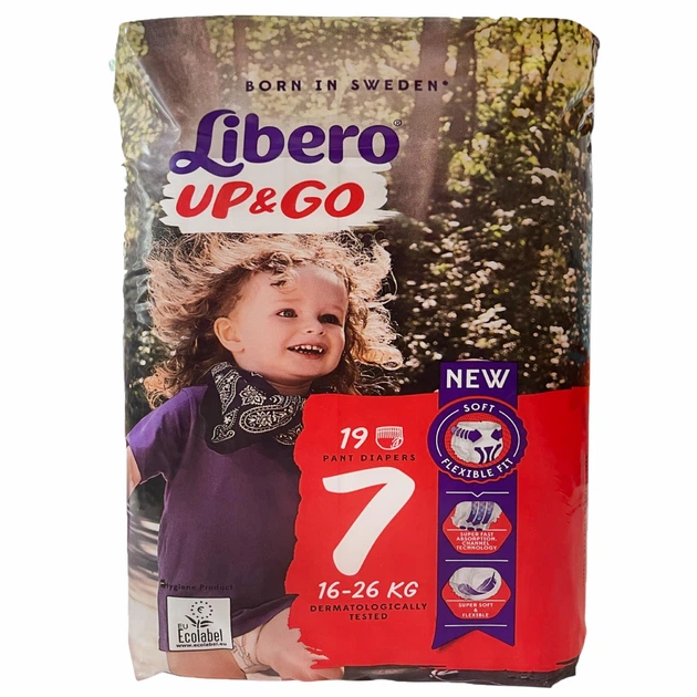 Подгузники-трусики детские Libero Up&Go 7 16-26 кг 19 шт. (110170289)