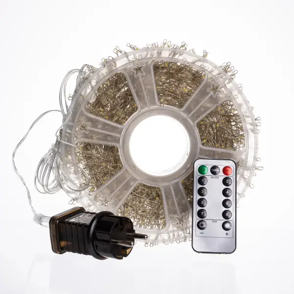 Гірлянда-нитка Роса хвойна лапа 1500 LED 50 м біла нитка Жовтий - фото 6 Гірлянда-нитка Роса хвойна лапа 1500 LED 50 м біла нитка Жовтий - фото 6