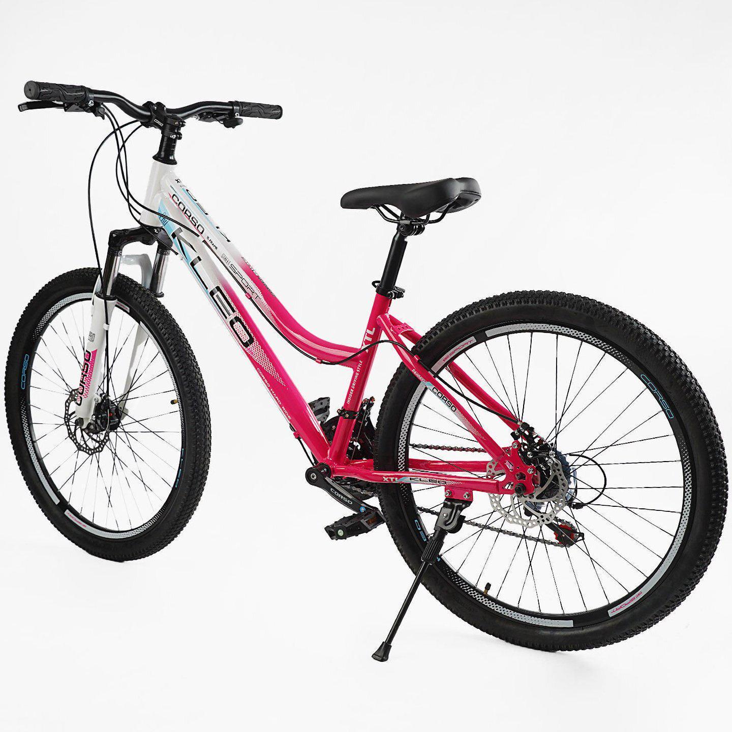 Велосипед гірський Corso KLEO 26"/15" Біло-Рожевий (593063081) - фото 3