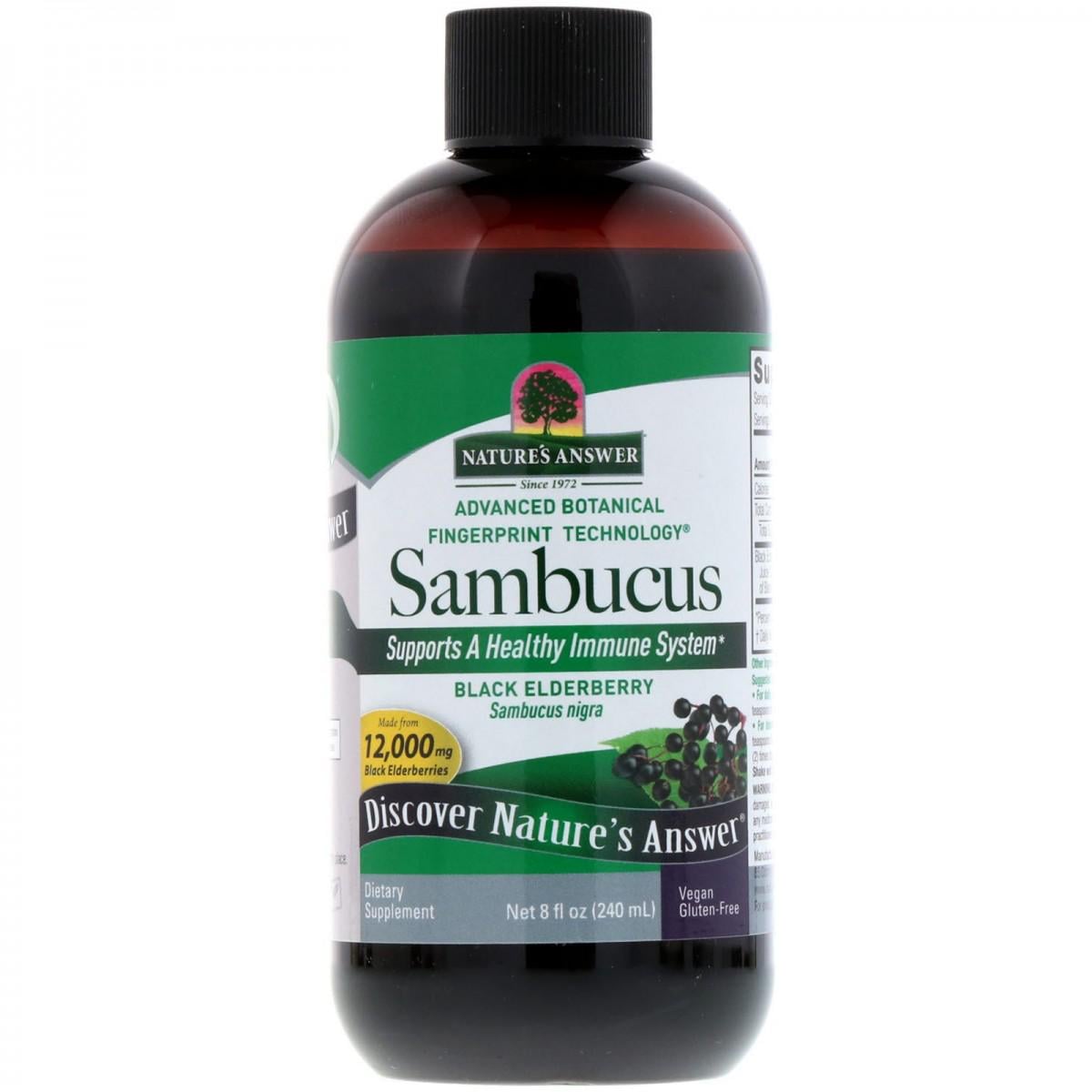 Добавка Nature's Answer Sambucus Черная бузина 12000 мг 240 мл (NTA-26042)