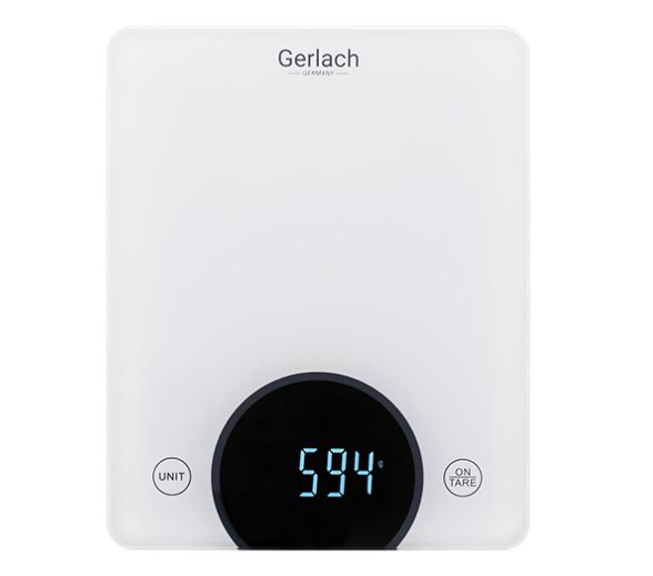 Весы кухонные Gerlach GL 3172s до 10 кг White