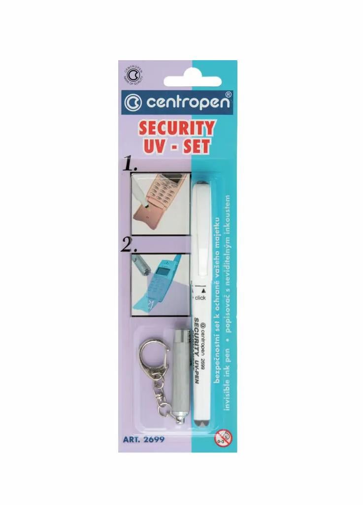Маркер Centropen Security UV-Pen 2699 с фонариком (8595013620687) - фото 1