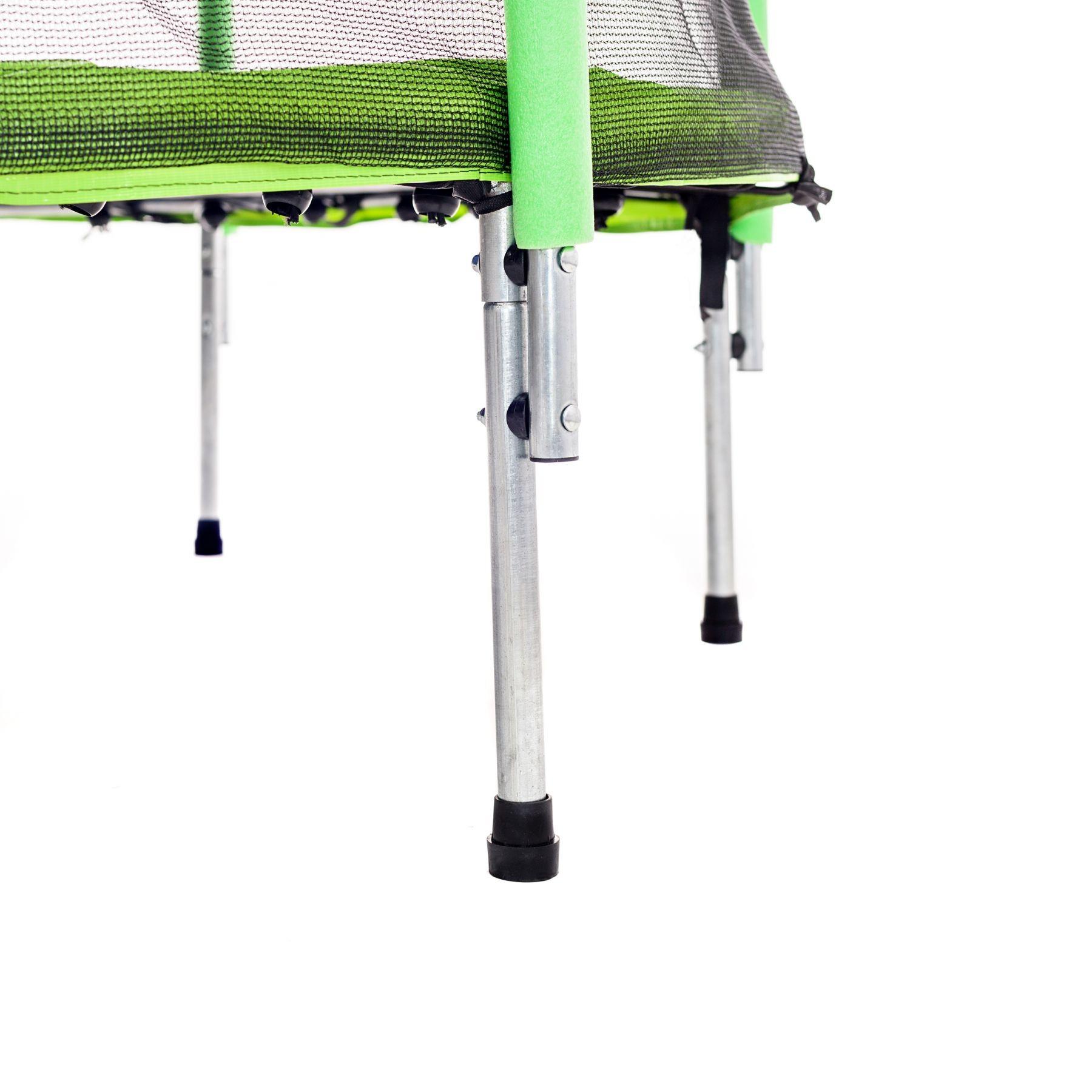 Батут Atleto з зовнішньої сіткою 140 см Зелений - фото 2