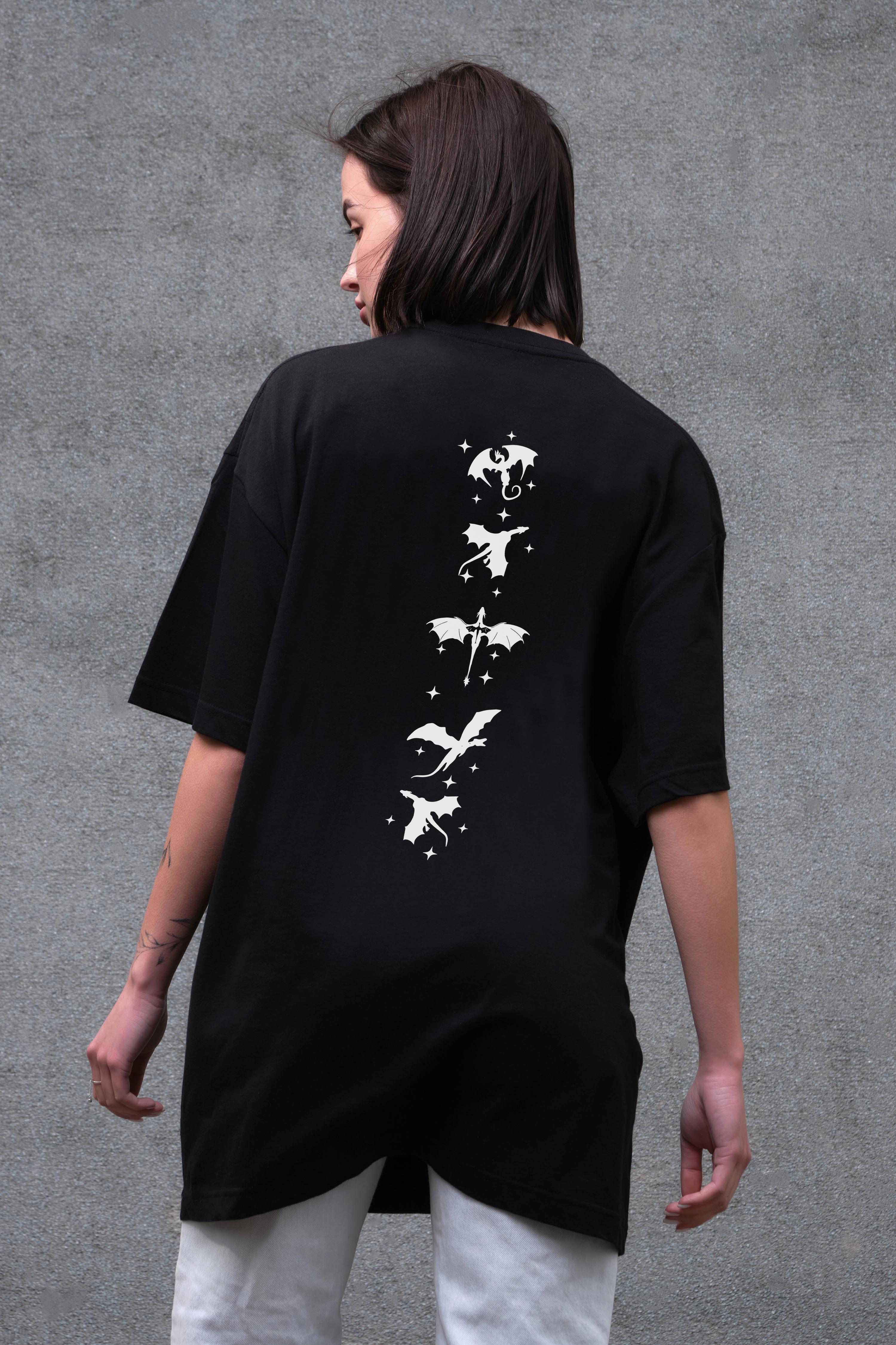 Футболка женская Without с принтом Четвертое Крыло оверсайз S/M Black (S8055217) - фото 3