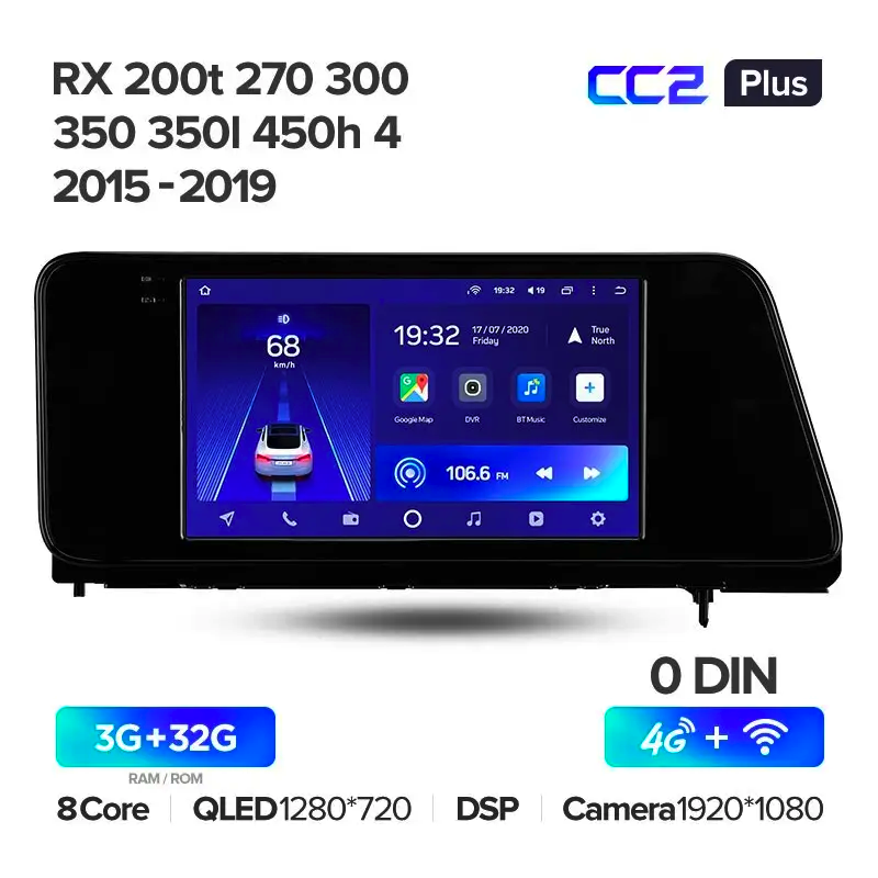 Автомагнитола штатная Teyes для Lexus RX200t RX270 RX300 RX350 RX350L RX450h AL20 IV 2015-2019 Android CC2 PLUS 3+32G Wi-Fi/4G (1647432605) - фото 2