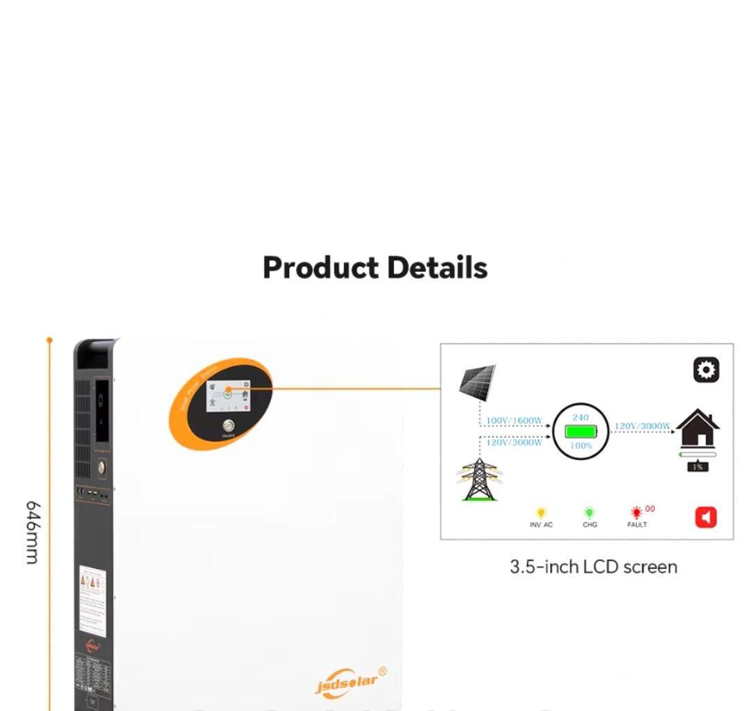 Зарядная станция портативная Jsdsolar NHP3K30 3в1 3 кВт (30075209) - фото 2 Зарядная станция портативная Jsdsolar NHP3K30 3в1 3 кВт (30075209) - фото 2