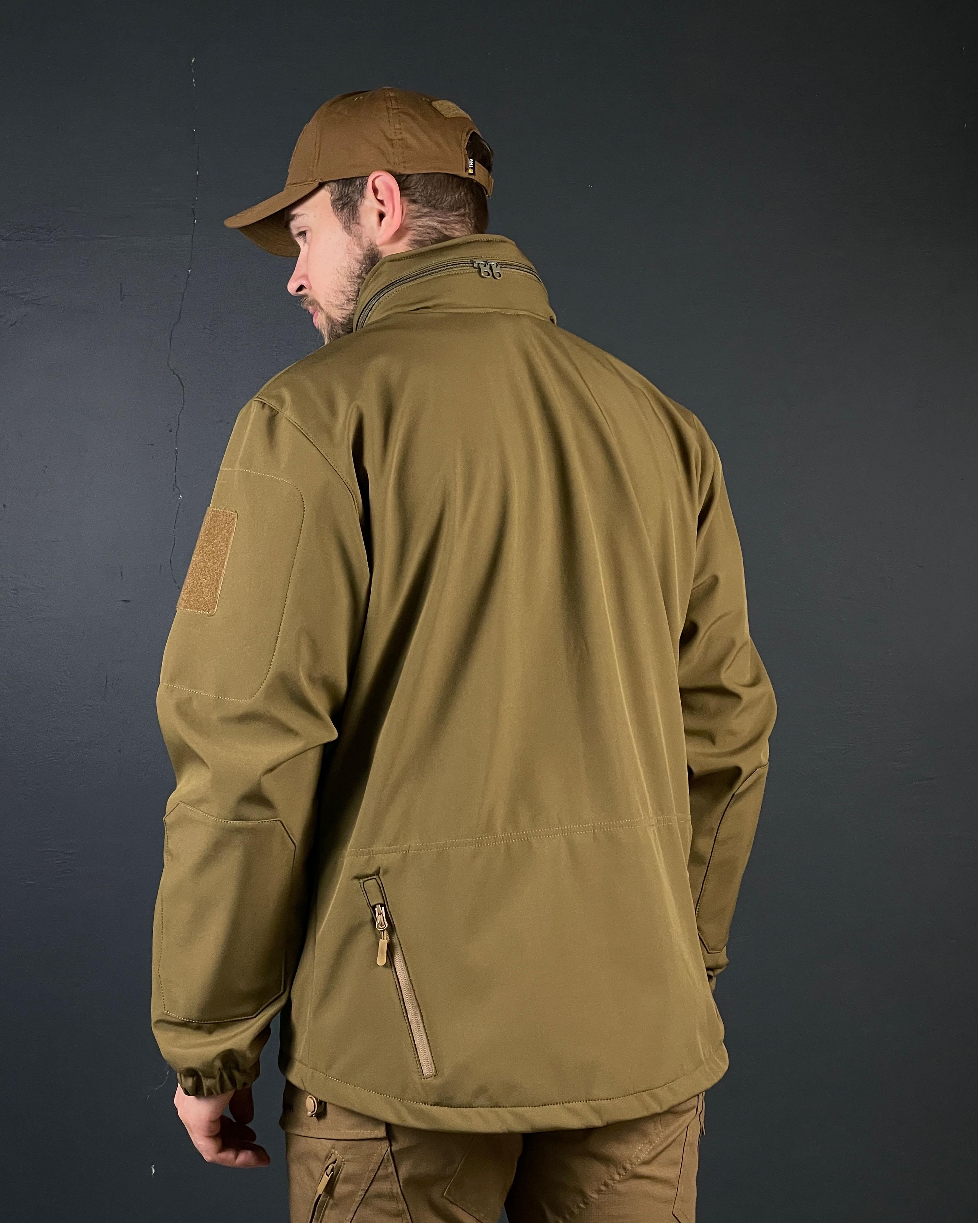 Військова куртка COOPERR Soft Shell III з прихованим капюшоном 4XL Койот (KUR-10.3.4XL) - фото 2